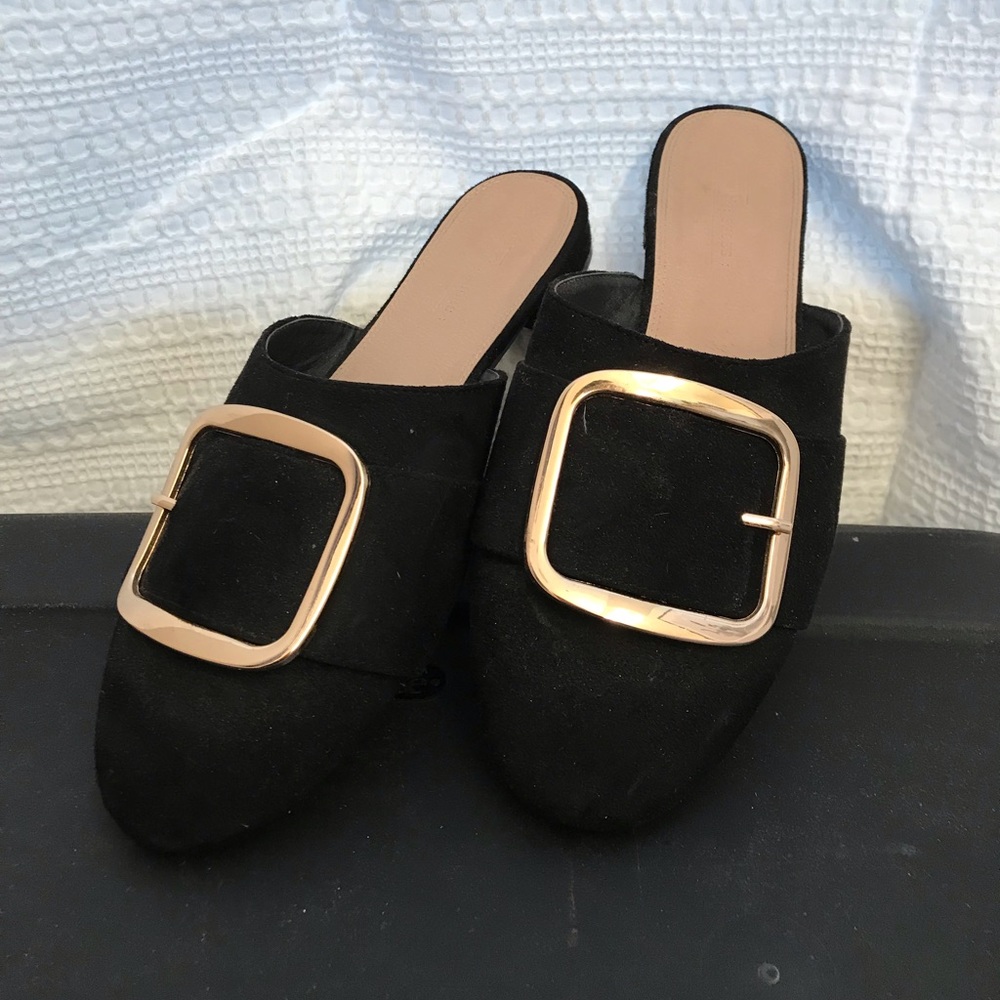 ASOS Mules with Gold Buckle